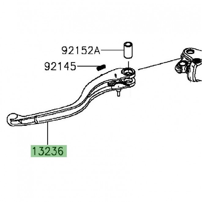 Levier d'embrayage Kawasaki 460920031 | Moto Shop 35