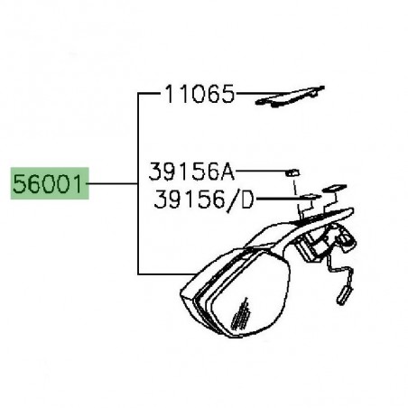 Rétroviseur gauche | Kawasaki Ninja H2 (2015-)
