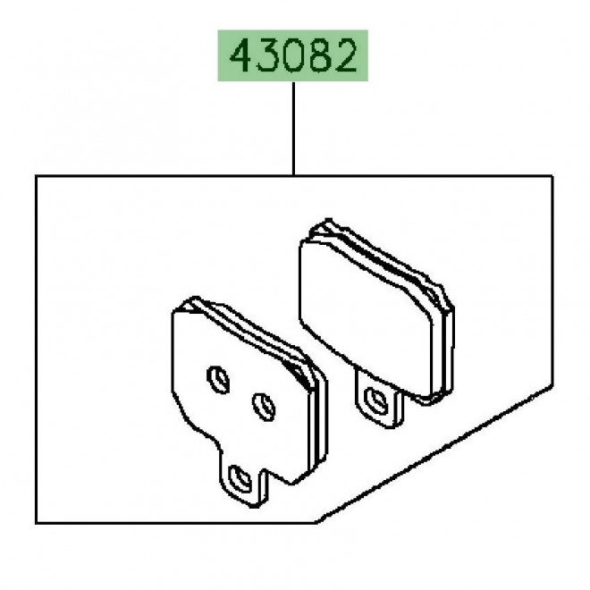 Plaquettes de frein arrière Kawasaki 430821213 | Moto Shop 35