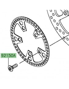 Vis fixation disque de frein arrière | Kawasaki Ninja H2 (2015-)