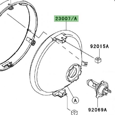 optique avant | Kawasaki W800 (2011-2016)