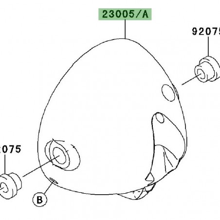 Habillage optique avant | Kawasaki W800 (2011-2016)