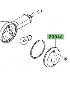 Cabochon clignotants arrière Kawasaki W800 (2011-2016) | Réf. 230481065