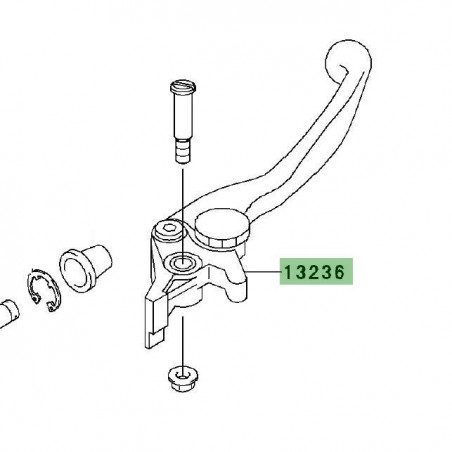 Levier de frein d'origine Kawasaki 132361221 | Moto Shop 35