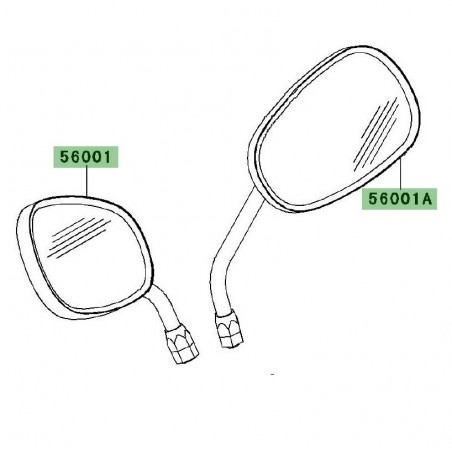 Rétroviseur d'origine Kawasaki W800 (2011-2012) | Moto Shop 35