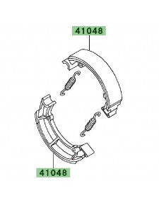 Garniture frein tambour arrière Kawasaki W800 (2011-2016) | Réf. 410481130