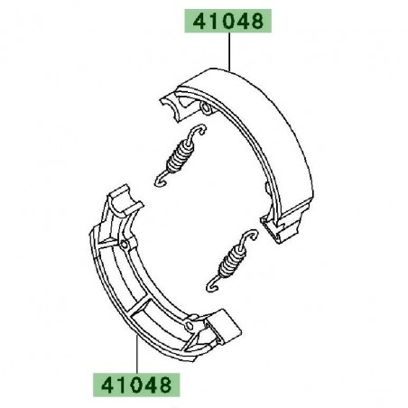 Garniture frein tambour arrière Kawasaki W800 (2011-2016) | Réf. 410481130