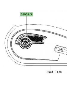 Autocollant "3D" réservoir | Kawasaki W800 (2011-2016)