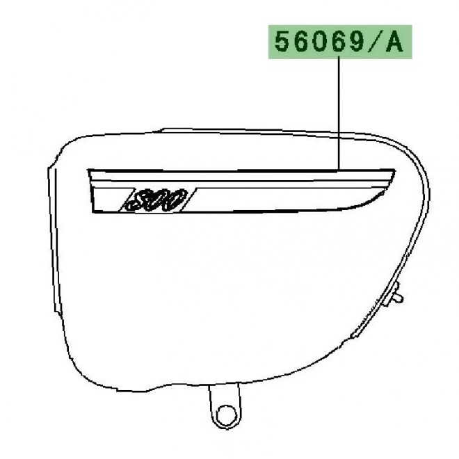 Autocollant "800" cache latéral | Kawasaki W800 (2011-2016)