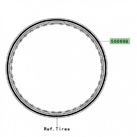 Liseret de jante arrière | Kawasaki W800 (2014)