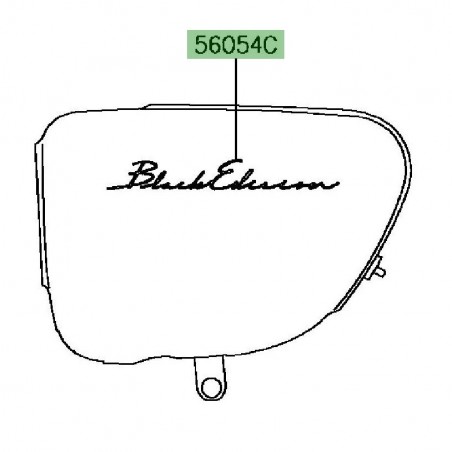 Autocollant "Black Edition" cache latéral | Kawasaki W800 (2015)