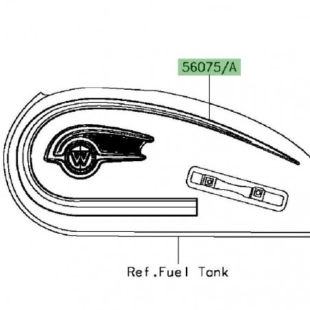Autocollant réservoir | Kawasaki W800 (2015)