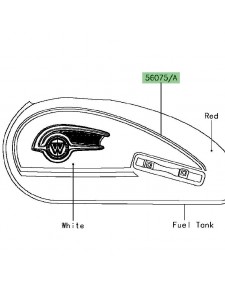 Autocollant flanc réservoir | Kawasaki W800 (2015-2016)