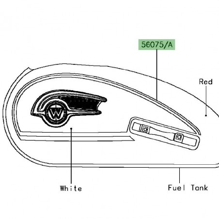 Autocollant flanc réservoir | Kawasaki W800 (2015-2016)