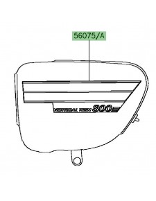 Autocollant "800" cache latéral | Kawasaki W800 (2016)