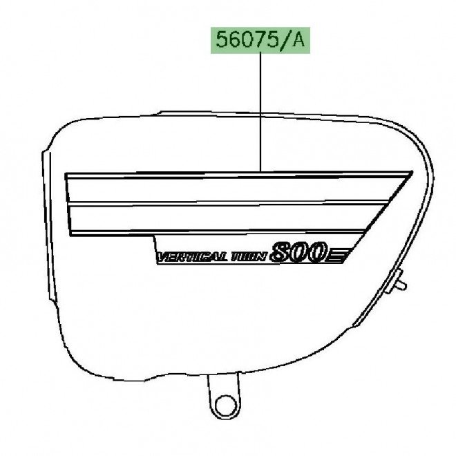 Autocollant "800" cache latéral | Kawasaki W800 (2016)