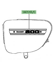 Autocollant "800" cache latéral | Kawasaki W800 "Final Edition" 2016