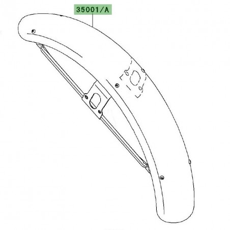 Garde-boue avant | Kawasaki W800 "Black Edition" (2015)