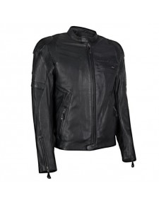 Blouson cuir Kawasaki RS Noir | Devant