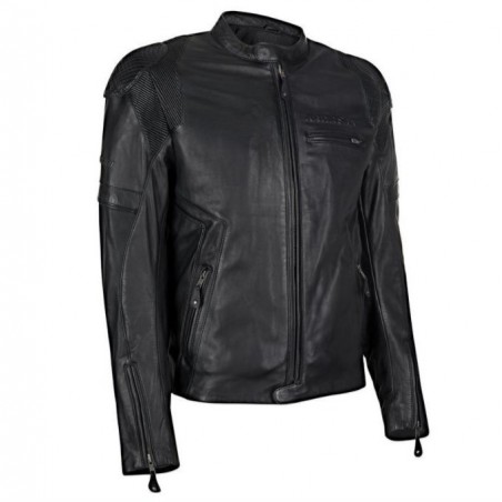 Blouson cuir Kawasaki RS Noir | Devant