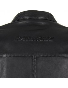 Blouson cuir Kawasaki RS Noir | Détail