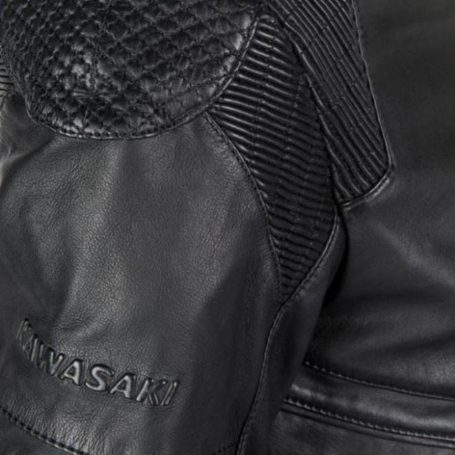Blouson cuir Kawasaki RS Noir Moto Shop 35