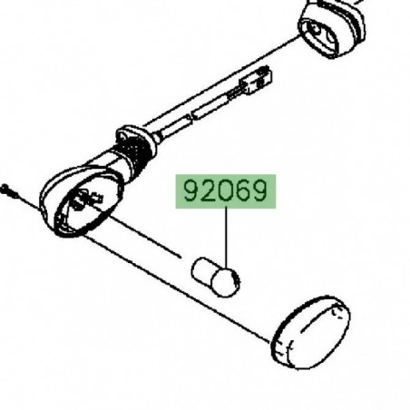 Ampoule (12V/10W) clignotant arrière Kawasaki Vulcan S (2015 et +) | Réf. 920690106