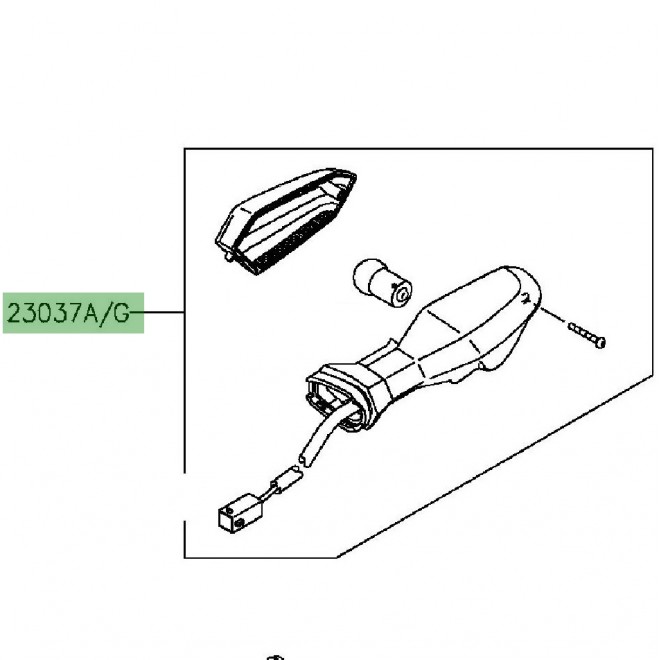 Clignotant avant droit Kawasaki Z800 (2013-2016) | Réf. 230370311