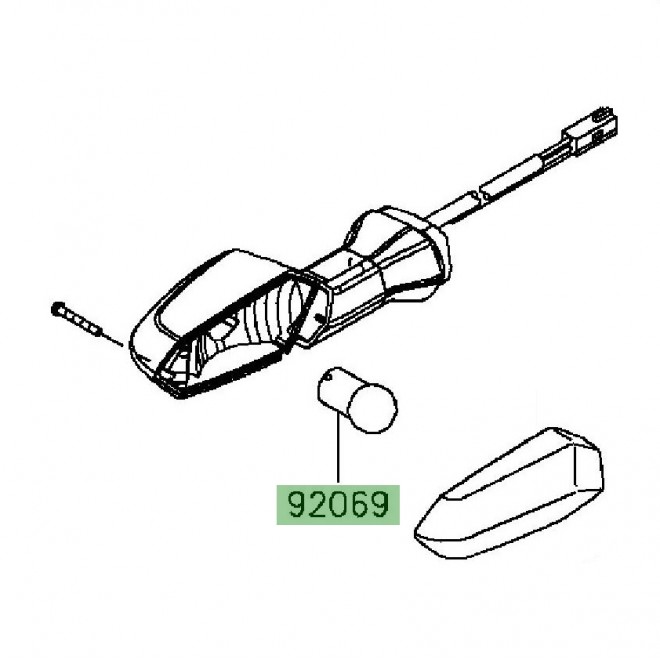 Ampoule clignotant arrière Kawasaki Z800 (2013-2016)