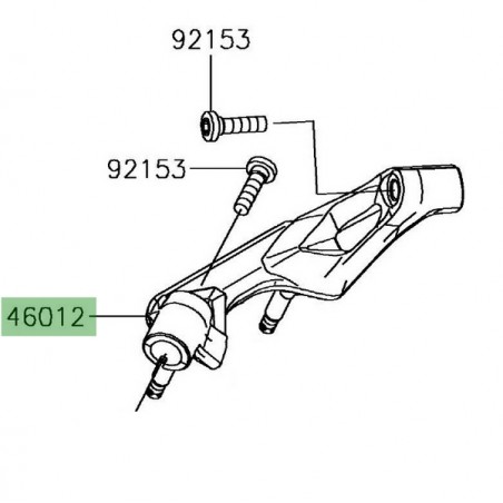 Pontet de guidon Kawasaki Ninja 650 (2017-2021) | Réf. 46012038518R