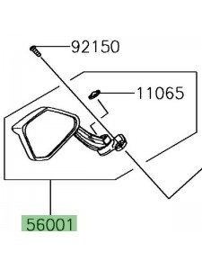 Rétroviseur gauche Kawasaki Ninja 650 (2017-2019) | Réf. 560010351