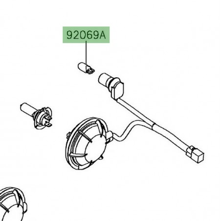 Ampoule veilleuses optique avant Kawasaki Ninja 650 (2017-2019) | Réf. 920690092