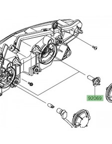 Ampoule H7 optique avant Kawasaki Ninja 650 (2017-2019) | Réf. 920690053