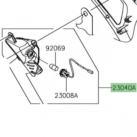 Clignotant avant droit Kawasaki Ninja 650 (2017-2019) | Réf. 230400138