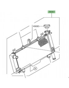 Radiateur Kawasaki Ninja 650 (2017-2019) | Réf. 390610727