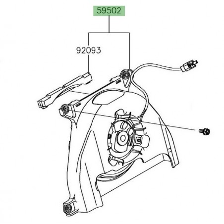 Ventilateur d'origine Kawasaki 595020608 | Moto Shop 35