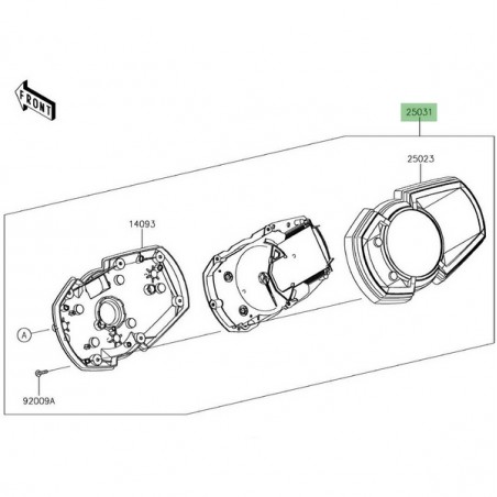 Ensemble bloc compteur Kawasaki Ninja 650 (2017-2019) | Réf. 250310718