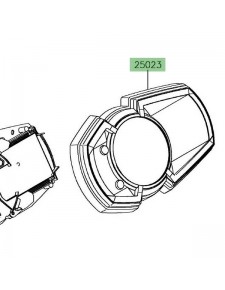 Habillage supérieur compteur Kawasaki Ninja 650 (2017-2019) | Réf. 250230141