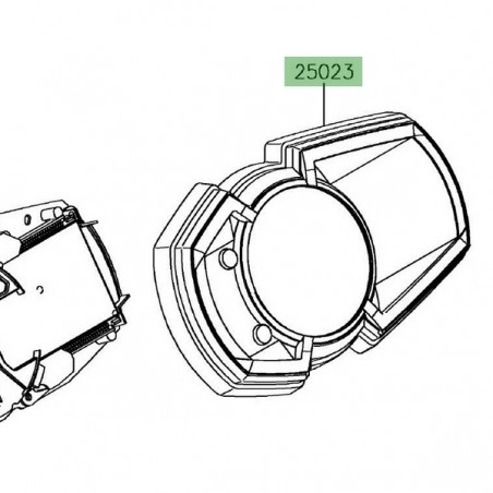 Habillage supérieur compteur Kawasaki Ninja 650 (2017-2019) | Réf. 250230141