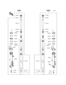 Bras de fourche Kawasaki Ninja 650 (2017-2021) | Réf. 44071120132A - 44071120332A