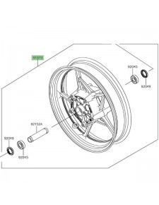 Jante avant Kawasaki Ninja 650 (2017-2021)