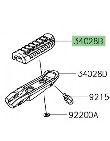 Caoutchouc repose-pieds Kawasaki 340280349 | Moto Shop 35