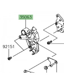 Platine repose-pieds avant gauche Kawasaki Ninja 650 (2017-2021) | Réf. 35063134818R