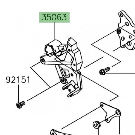 Platine repose-pieds avant gauche Kawasaki Ninja 650 (2017-2021) | Réf. 35063134818R