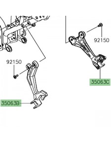 Platine repose-pieds arrière Kawasaki Ninja 650 (2017-2021) | Moto Shop 35