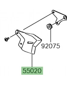 Protection de talon repose-pieds avant gauche Kawasaki Ninja 650 (2017-2021) | Réf. 550201956
