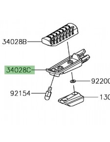 Repose-pieds avant gauche Kawasaki Ninja 650 (2017-2021) | Réf. 340280350