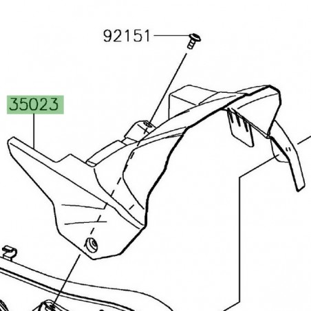 Garde-boue arrière Kawasaki Ninja 650 (2017-2021) | Réf. 350230417