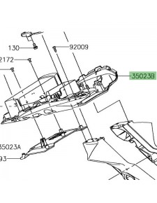 Passage de roue arrière Kawasaki Ninja 650 (2017-2019) | Réf. 350230419