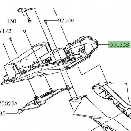 Passage de roue arrière Kawasaki Ninja 650 (2017-2019) | Réf. 350230419